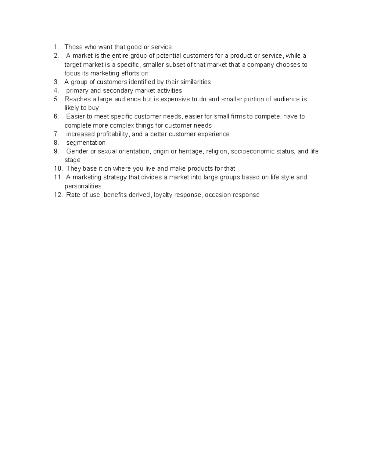 Market Segmentation Strategies - Course Code: MKT101 - Studocu