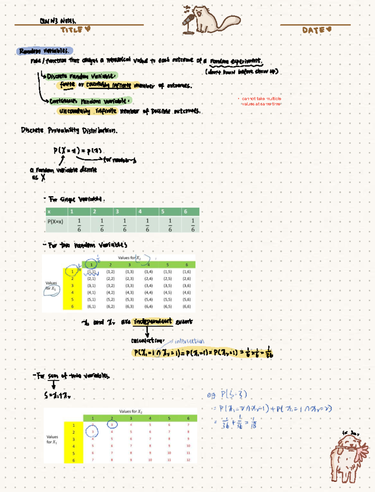 QMW3 - Lecture Notes on Random Variables and Probability Distributions ...
