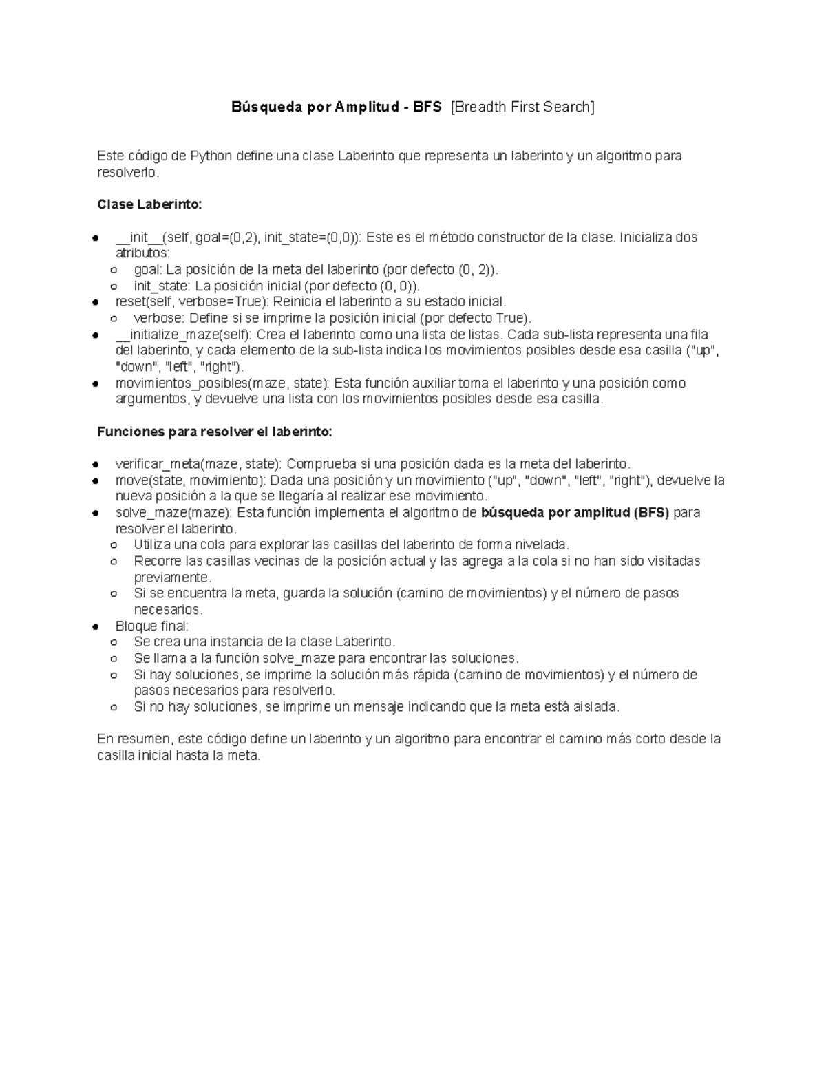 Desarrollo de Código BFS para Resolución de Laberintos - Hackathon ...