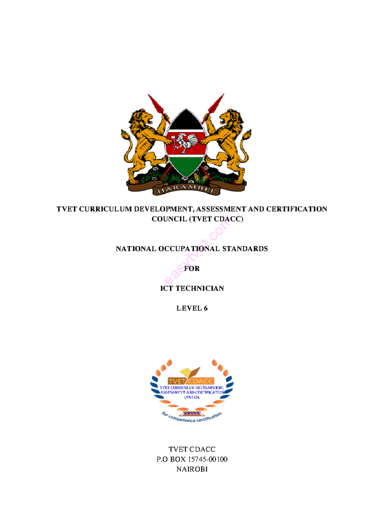 ICT6 - Occupational Standards for ICT Technicians Level 6 - Studocu