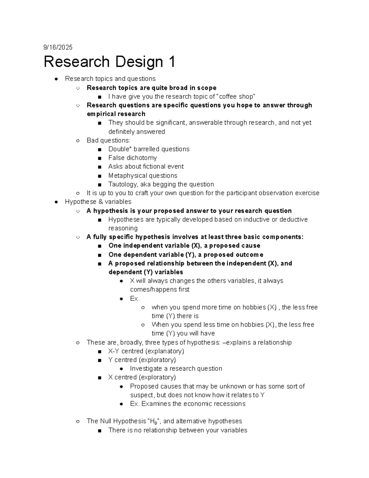 Polsci 2NN3 - Research Design: Crafting Effective Hypotheses - Studocu