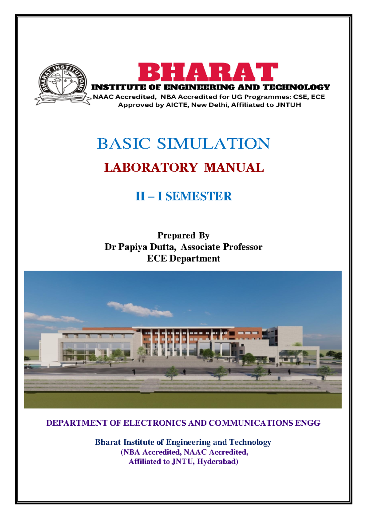 BS LAB Manual BIET - BASIC SIMULATION LABORATORY MANUAL II – I SEMESTER ...