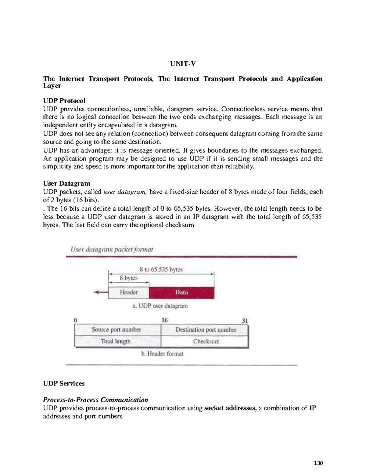 Unit 4 Lecture Notes - UNIT-V The Internet Transport Protocols, The ...