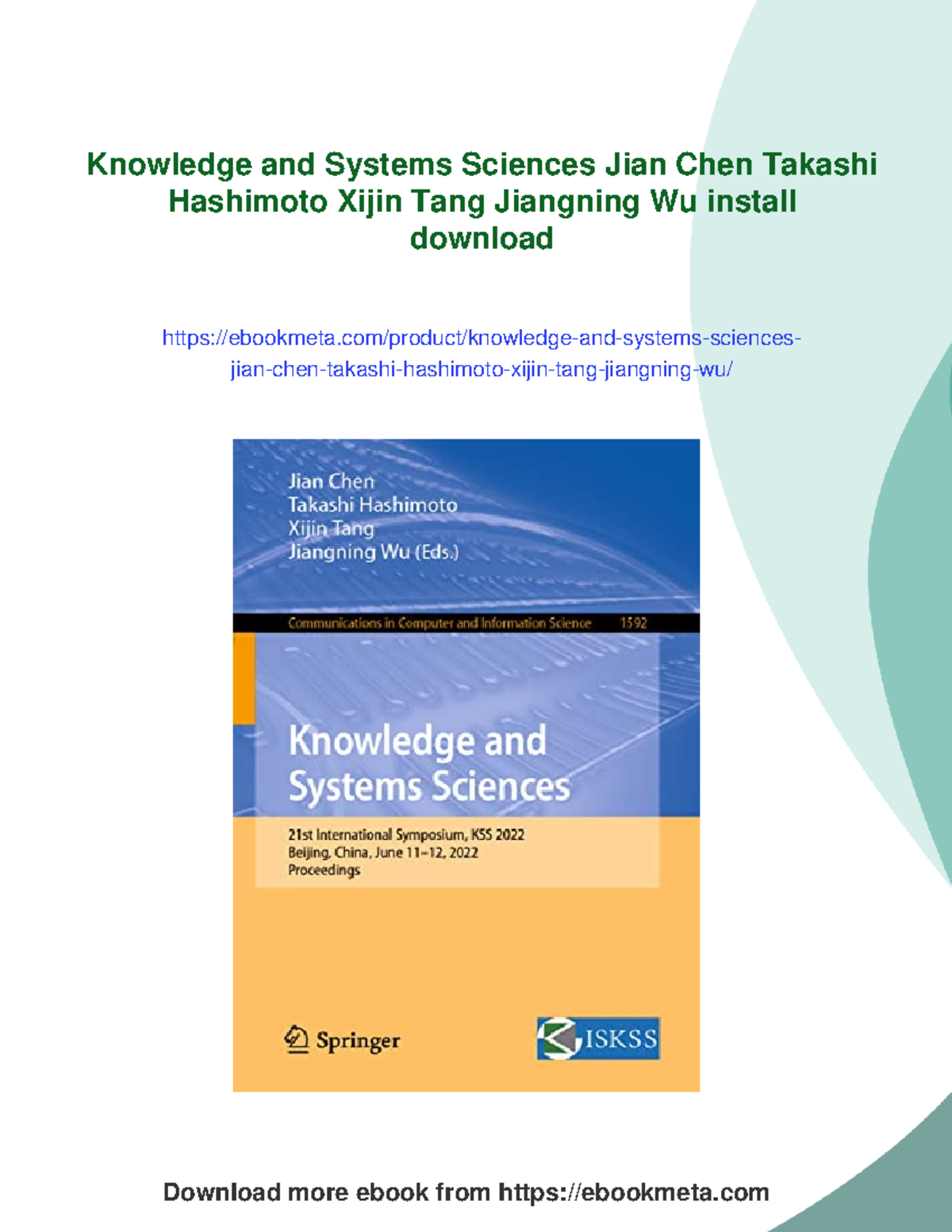 KSS 2022 Proceedings: Knowledge and Systems Sciences Symposium - Studocu