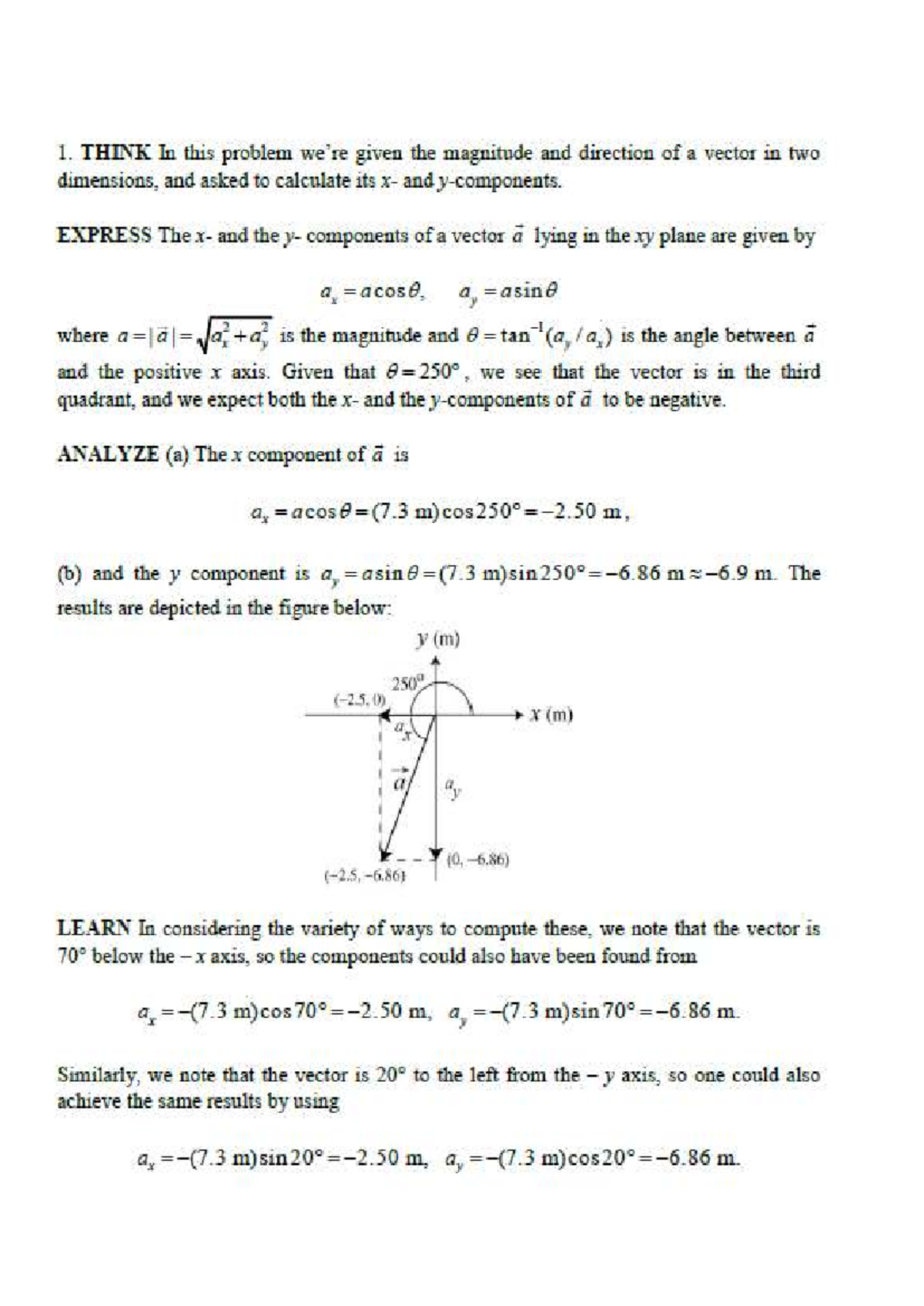 Chapter 3 Solutions: Vectors Analysis and Calculations - Studocu
