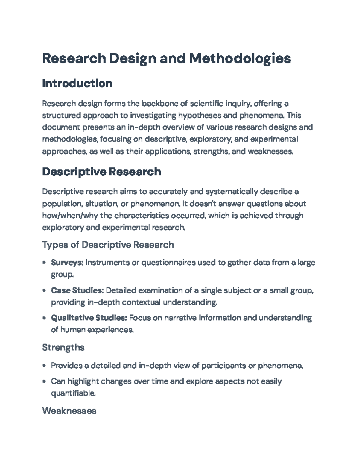 Research Design & Methodologies Overview (Course Code: TBD) - Research ...