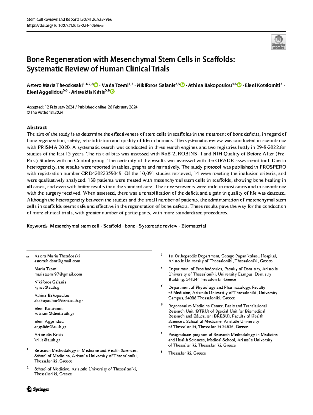 S12015: Systematic Review of Mesenchymal Stem Cells in Bone ...