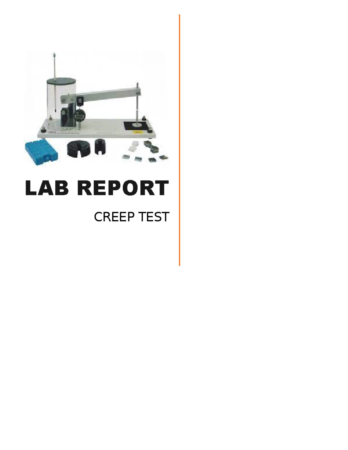 Creep Testing of Materials: Insights from Experimental Labs - Studocu
