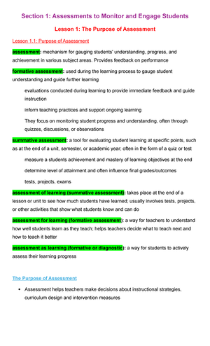 Assessment Types and Tools: A Comprehensive Guide for Educators (Lesson ...