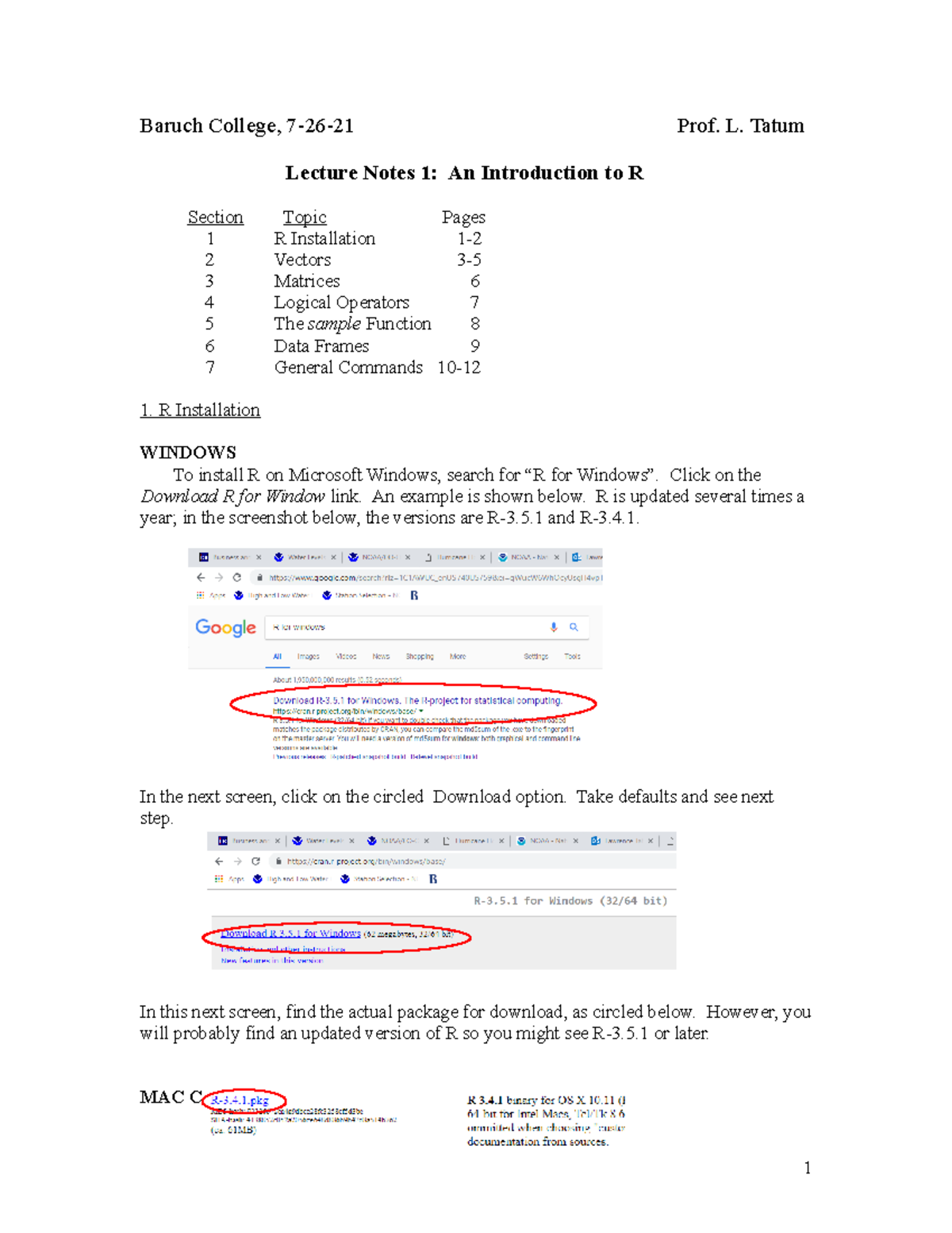 Lecture 1 Notes: Introduction to R Programming and Key Concepts - Studocu