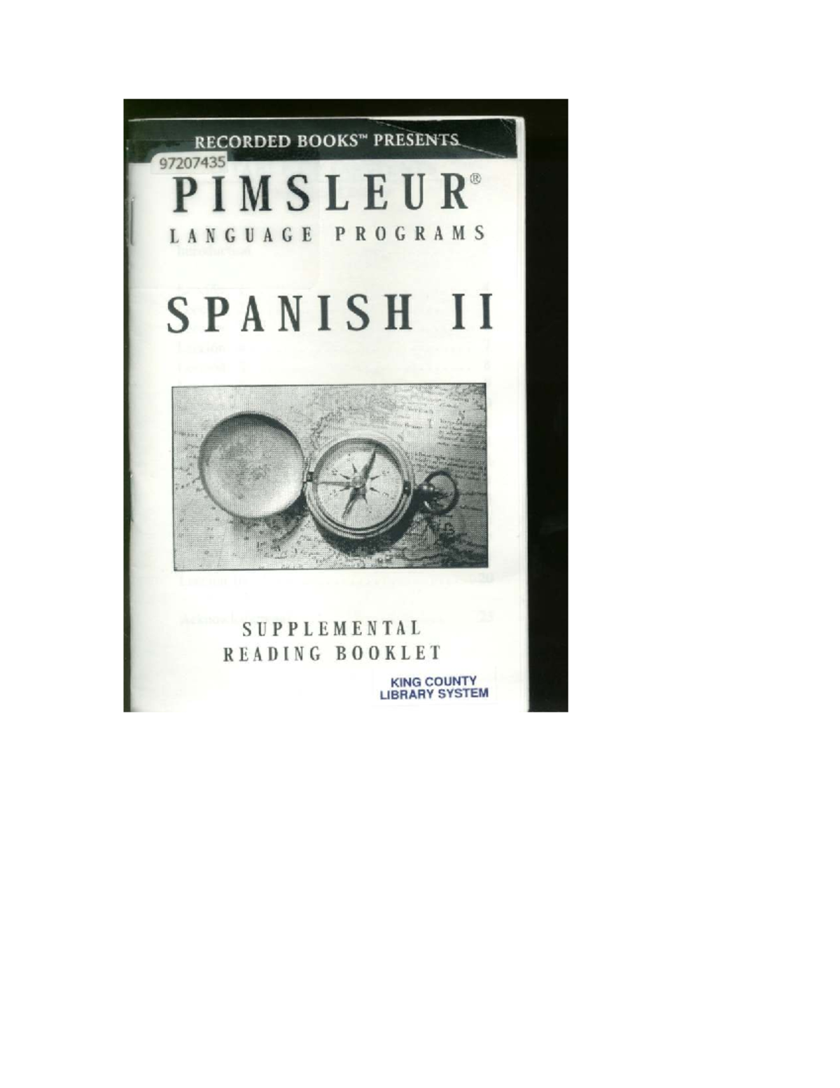 Spanish II Supplementary Reading Booklet (Course Code: 97207435) - Studocu