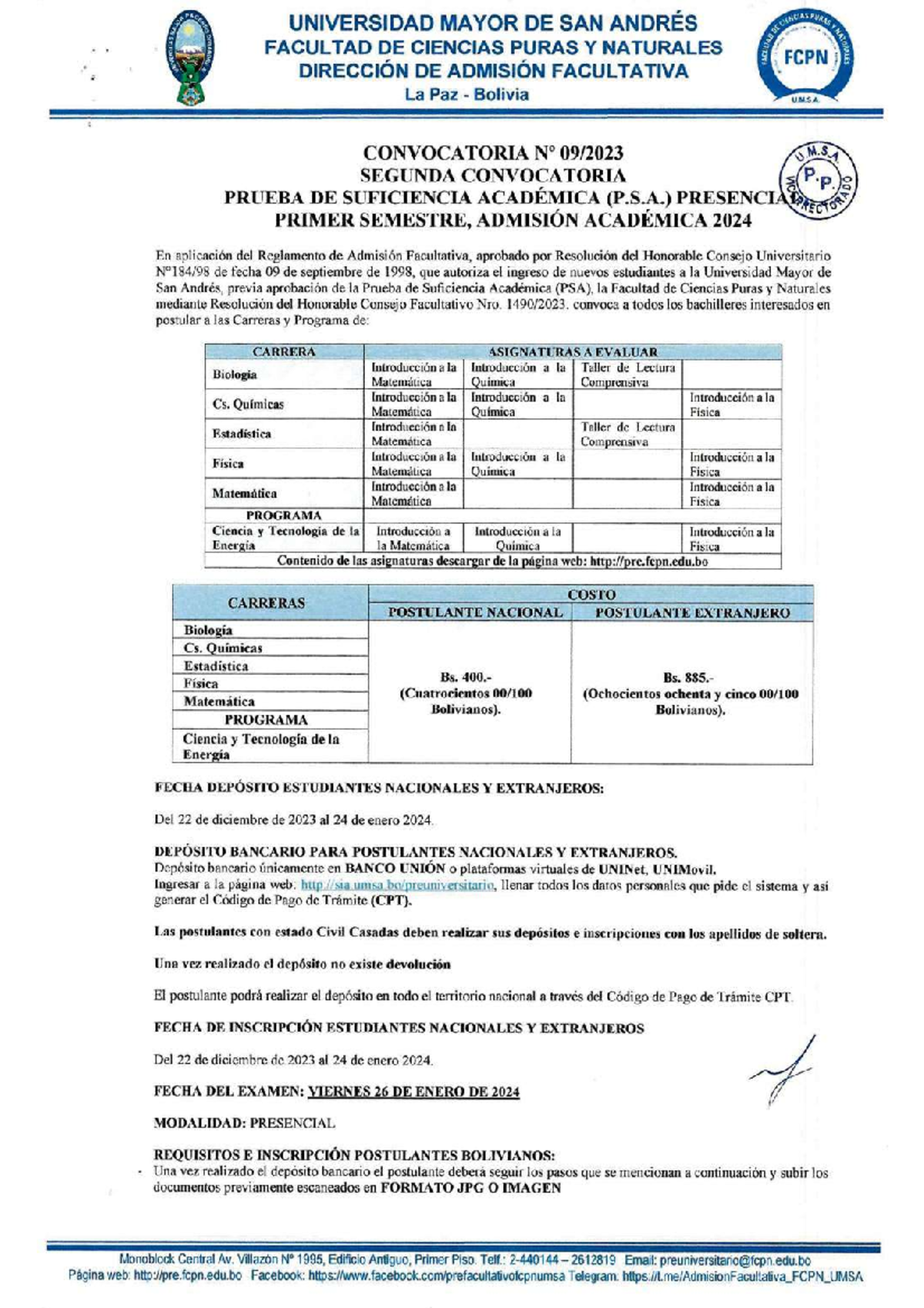 Convocatoria-09-PSA-I-2024-( Segunda-CONV) 0001-1 - Informática - Studocu