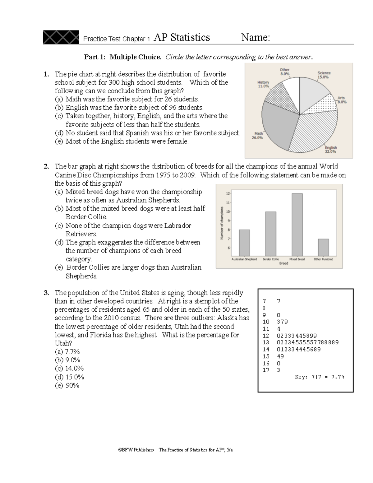 FILE 6129 - AP Statistics Lecture Notes: MC & Free Response Questions ...