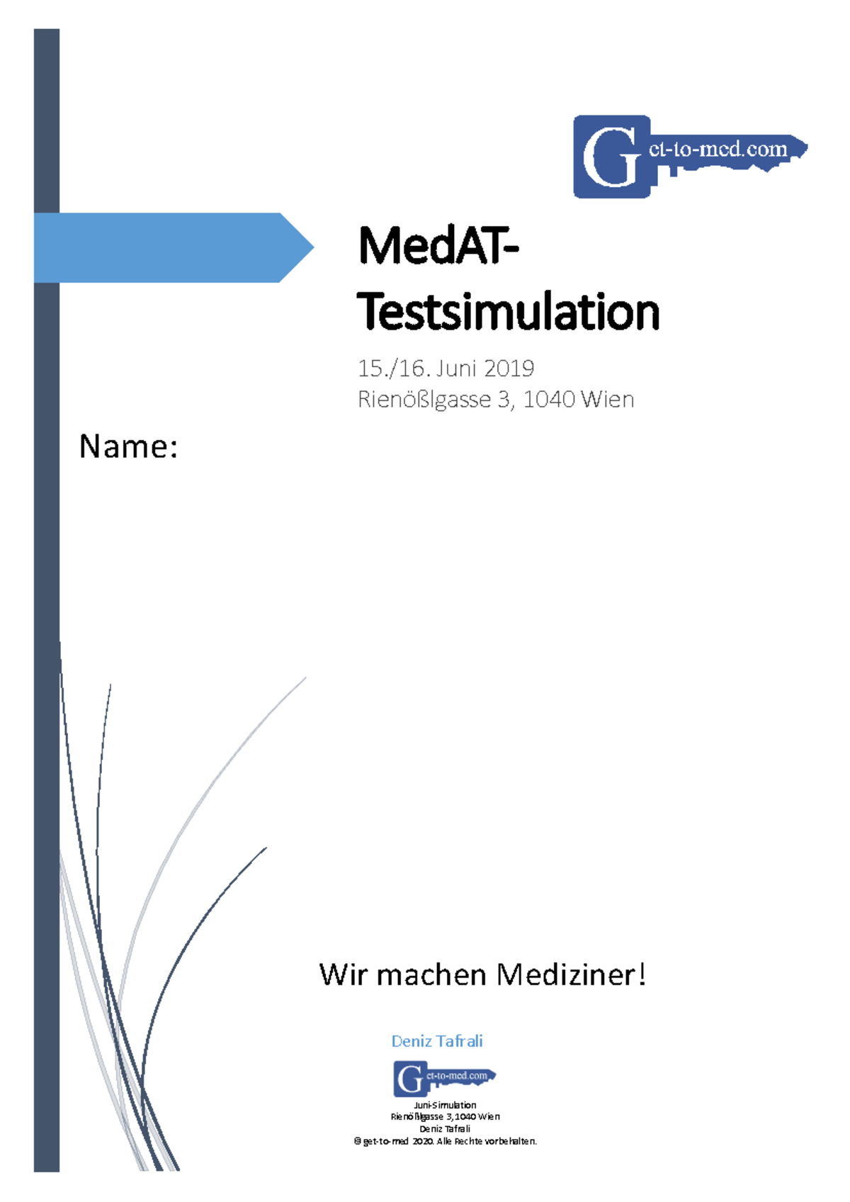 MedAT 2020 Testsimulation: Biologie, Chemie, KFF, SEK, TV Fragen - Document Preview