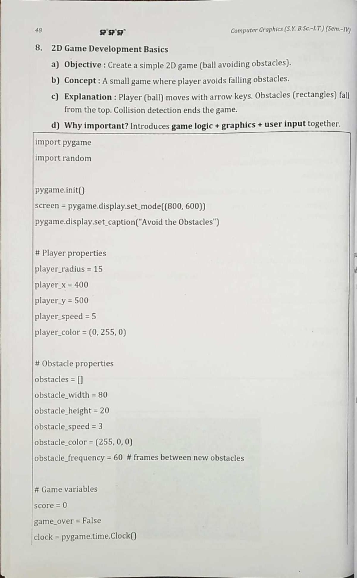 CGA M2 Pract 8 - 2D Game Development: Avoiding Obstacles - Studocu