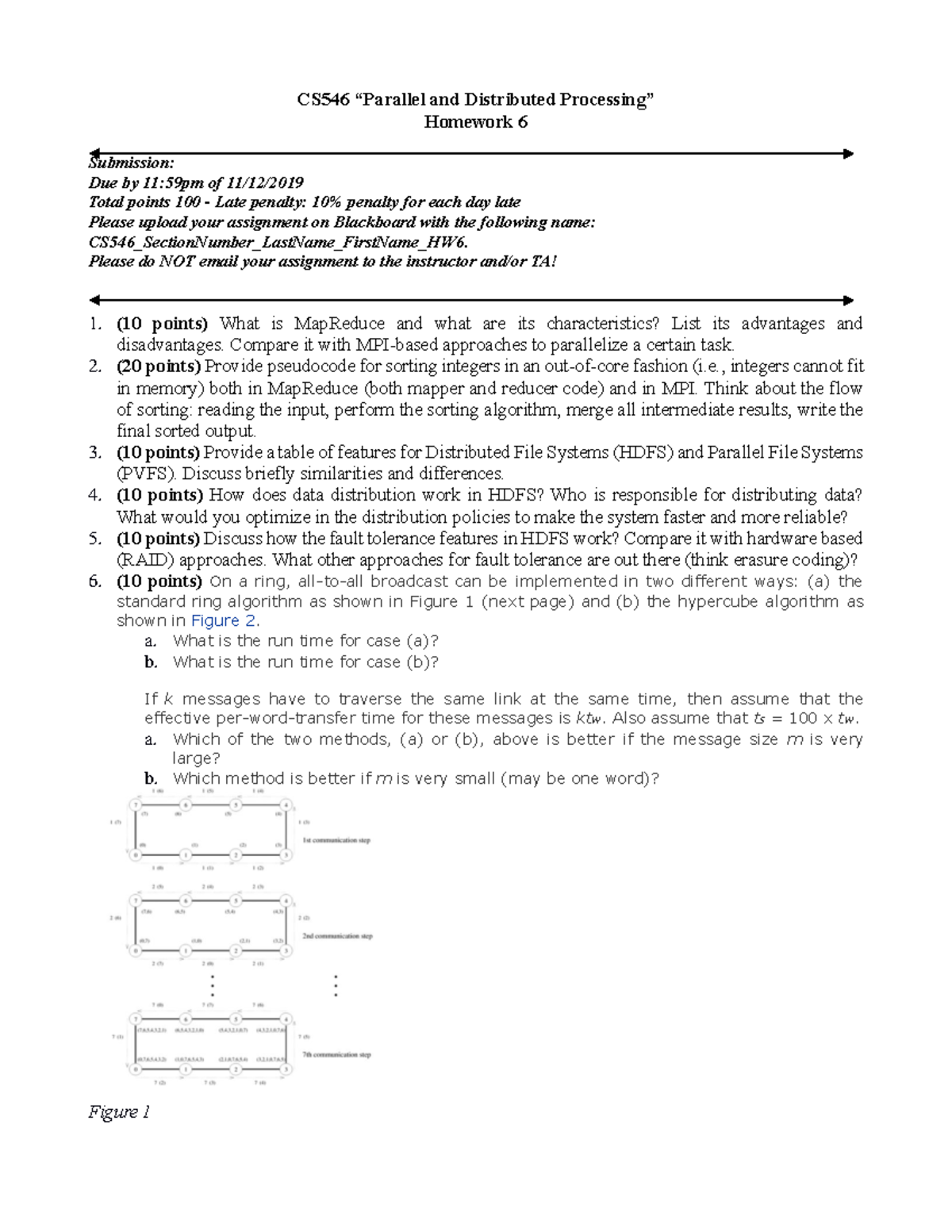 CS546 Homework 6: Parallel & Distributed Processing Assignments - Studocu