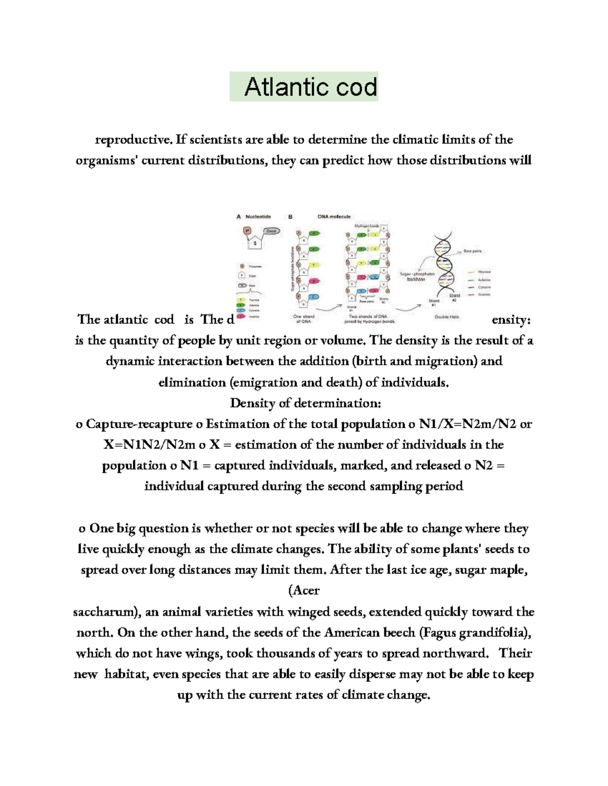 Atlantic cod - Atlantic cod reproductive. If scientists are able to ...