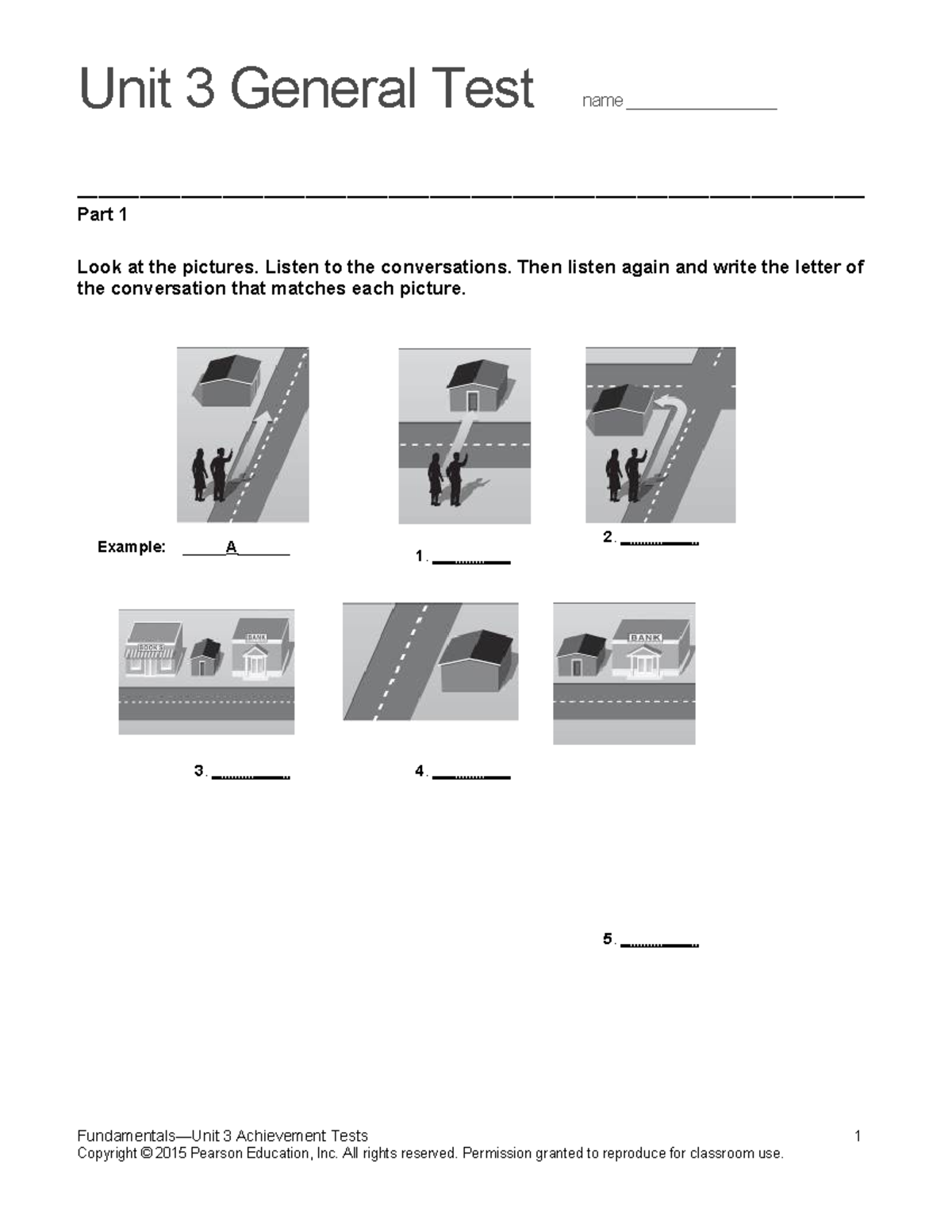 Inglis - curso - Unit 3 General Test name _________________ - Studocu
