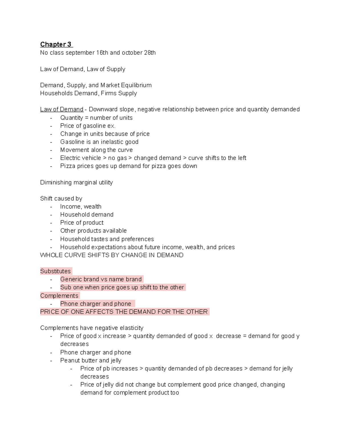 ECON 2301 - 08 31 22 - Chapter 2 lecture notes - Chapter 3 No class ...