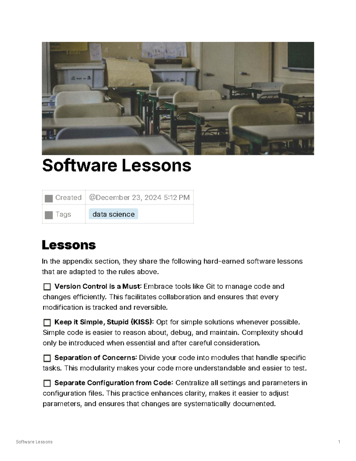 Software Lessons for Data Science: Best Practices and Tips - Studocu