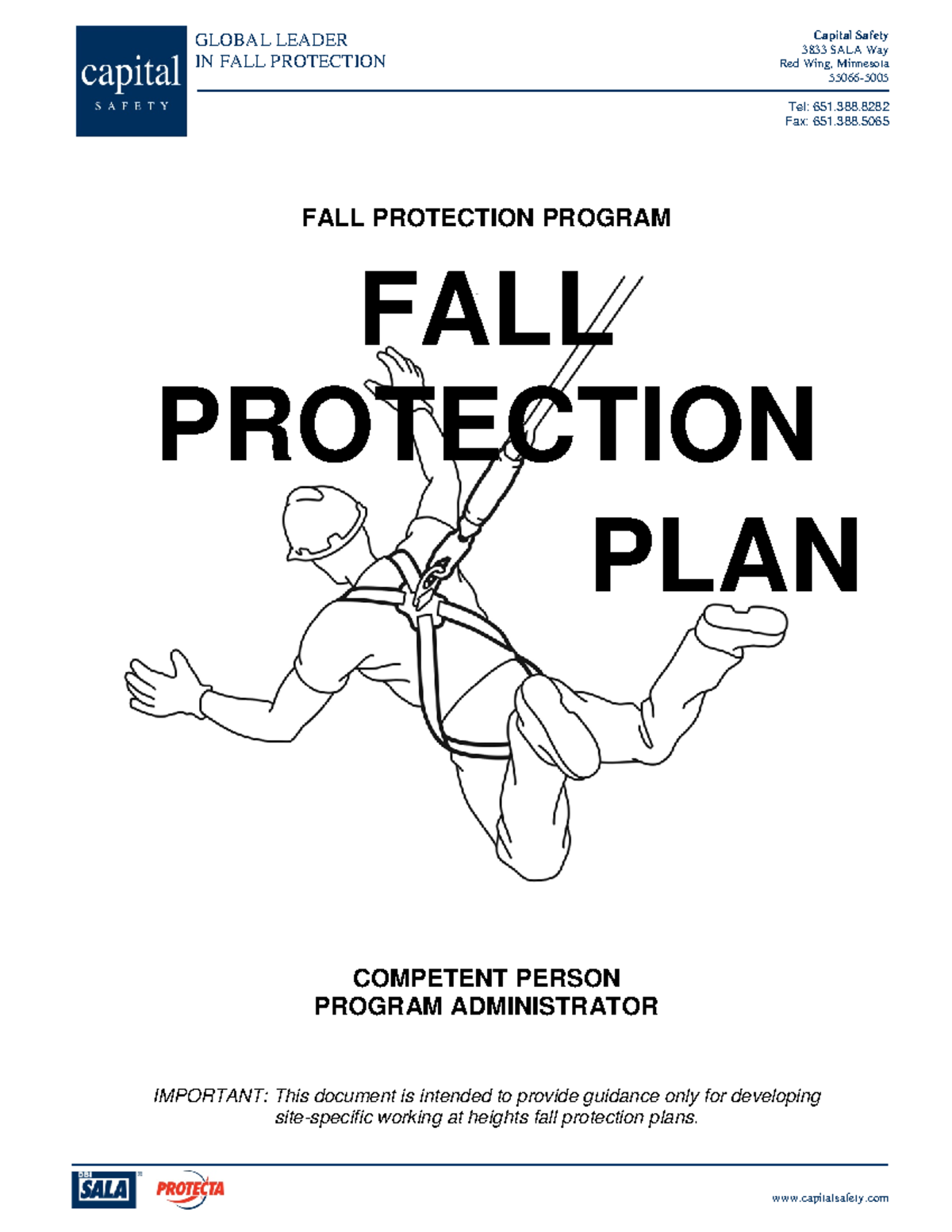 5. Task 3.1 Fall Protection Plan Template - Capital Safety 3833 SALA ...