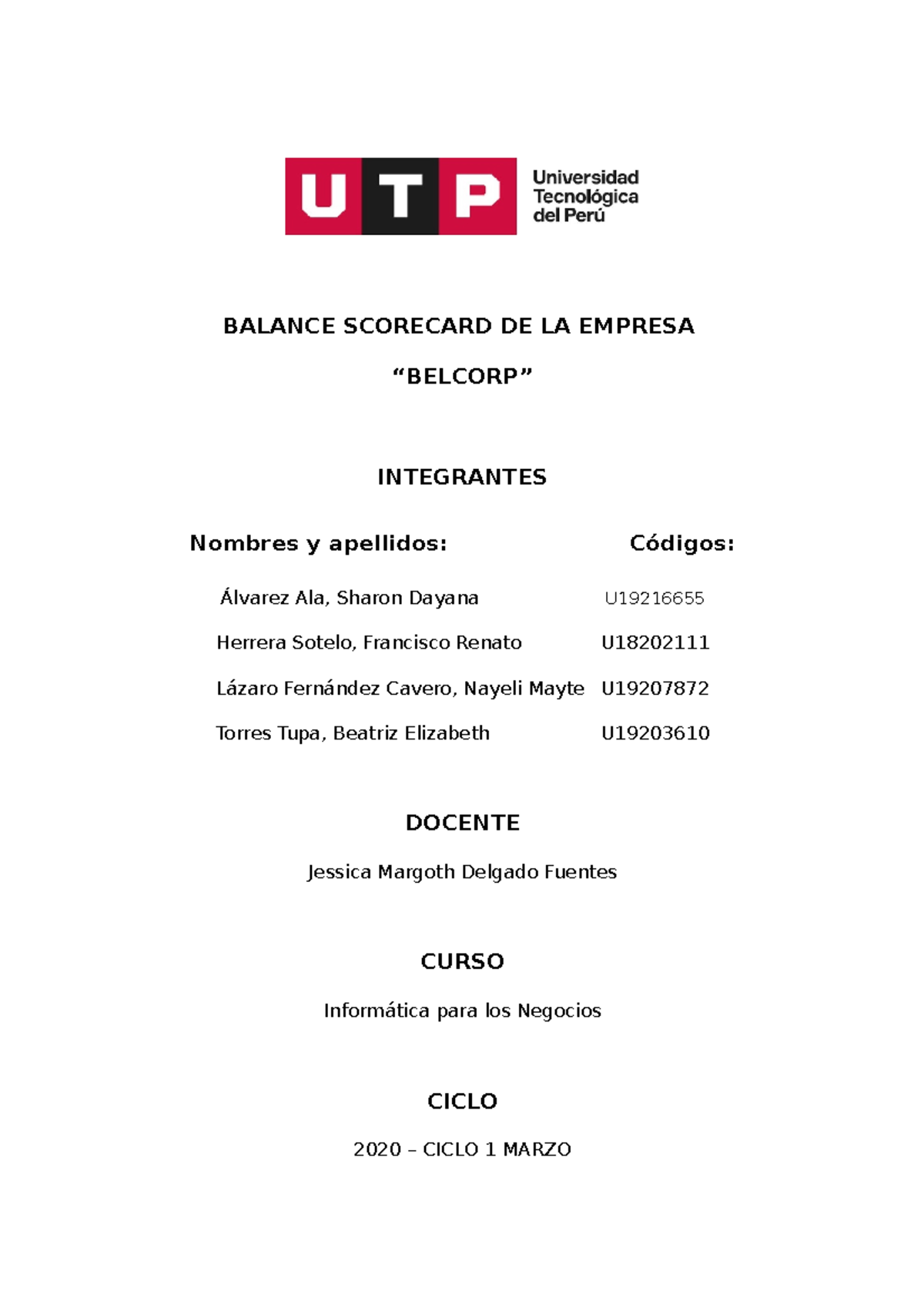 Balanced Scorecard de Belcorp: Análisis y Estrategias 2020 - IN101 ...