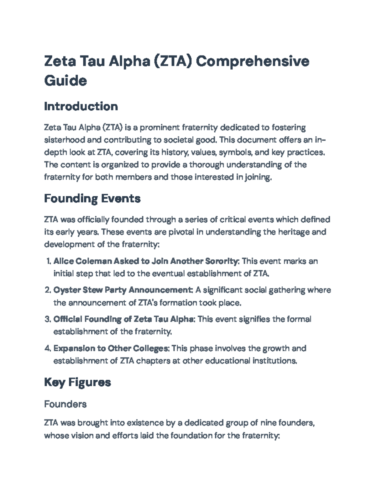 Zeta Tau Alpha (ZTA) Comprehensive Guide: History, Values & Leadership ...