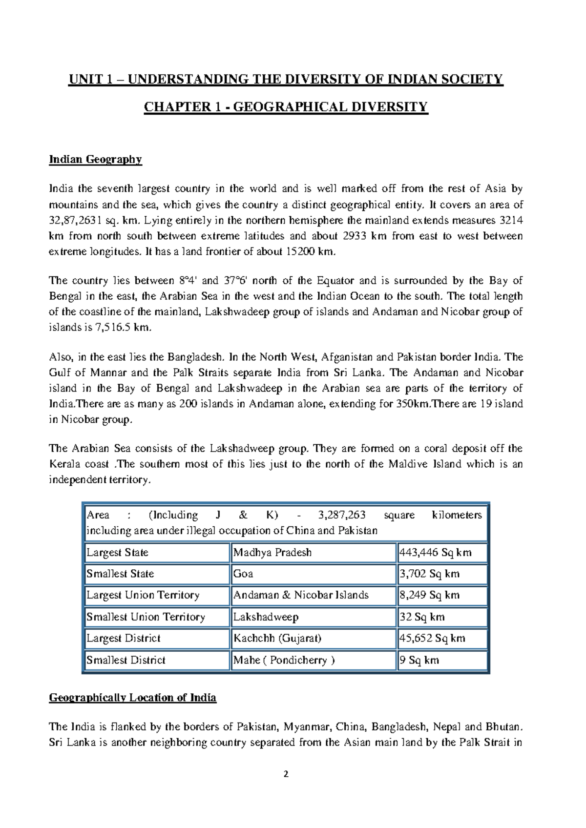 5-SEM-BCOM- Understanding Indian Culture & Society Diversity - Studocu