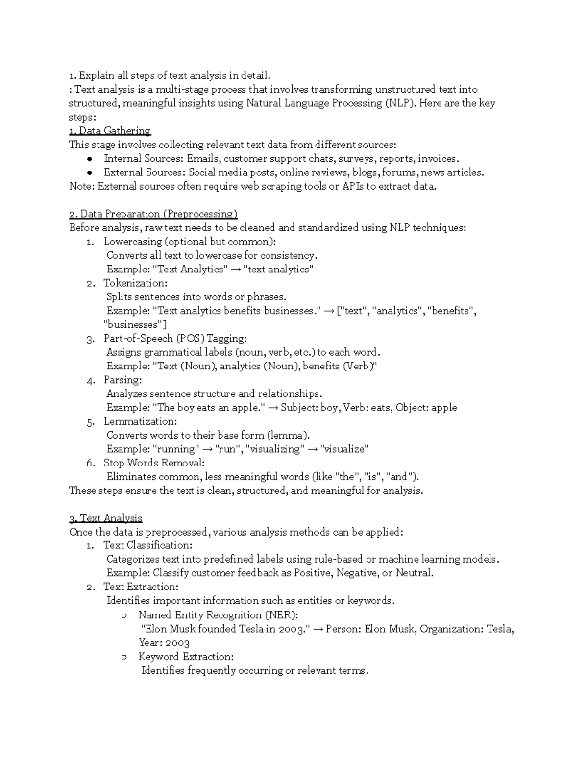 Text Analysis Steps and Applications for DAV Assignment 2 (Sem 6) - Studocu
