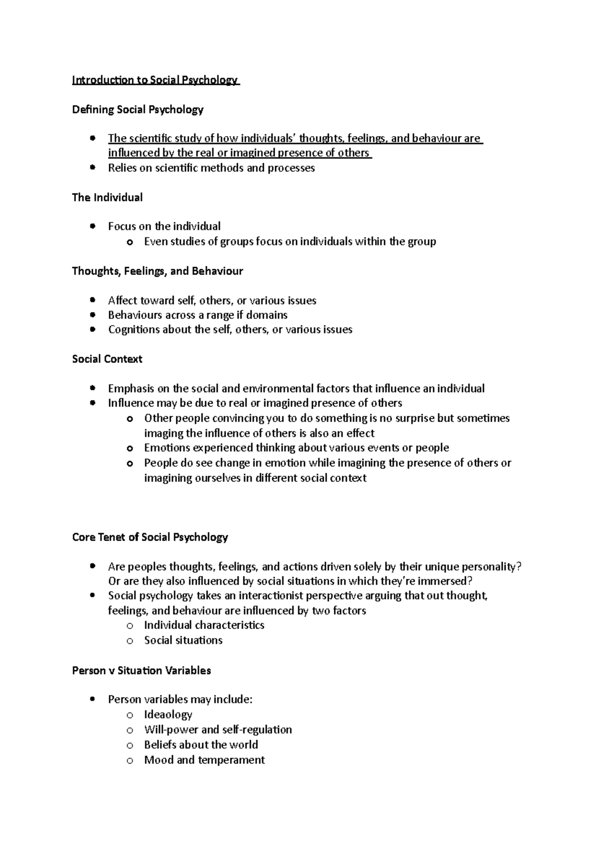 SOC-101: Introduction to Social Psychology Overview and Key Concepts ...