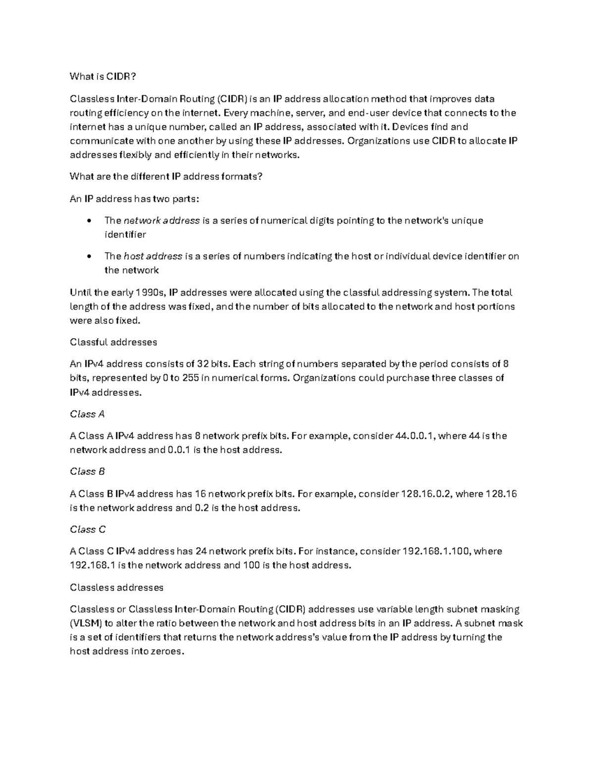 Classless Inter-Domain Routing (CIDR) Explained: IP Addressing Overview ...