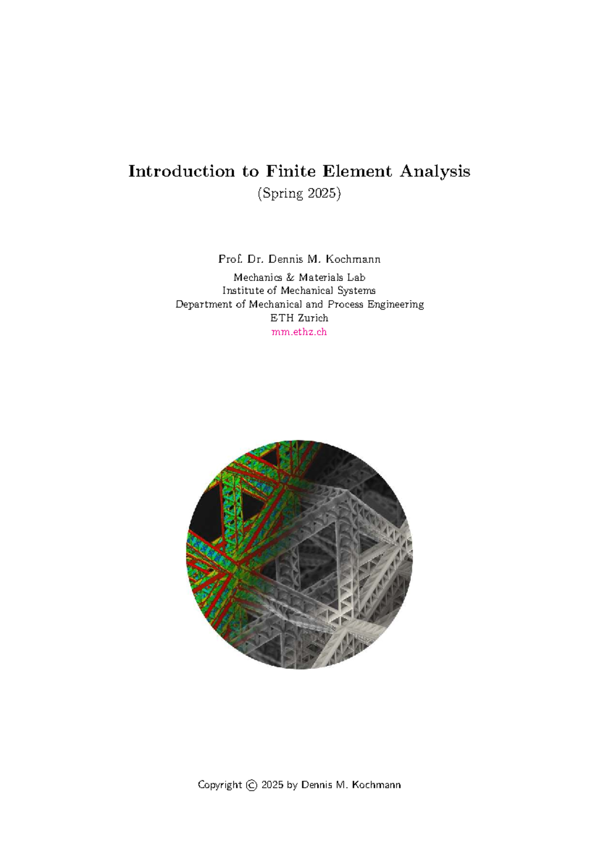 Introduction to Finite Element Analysis (FEA) - Spring 2025 - Studocu