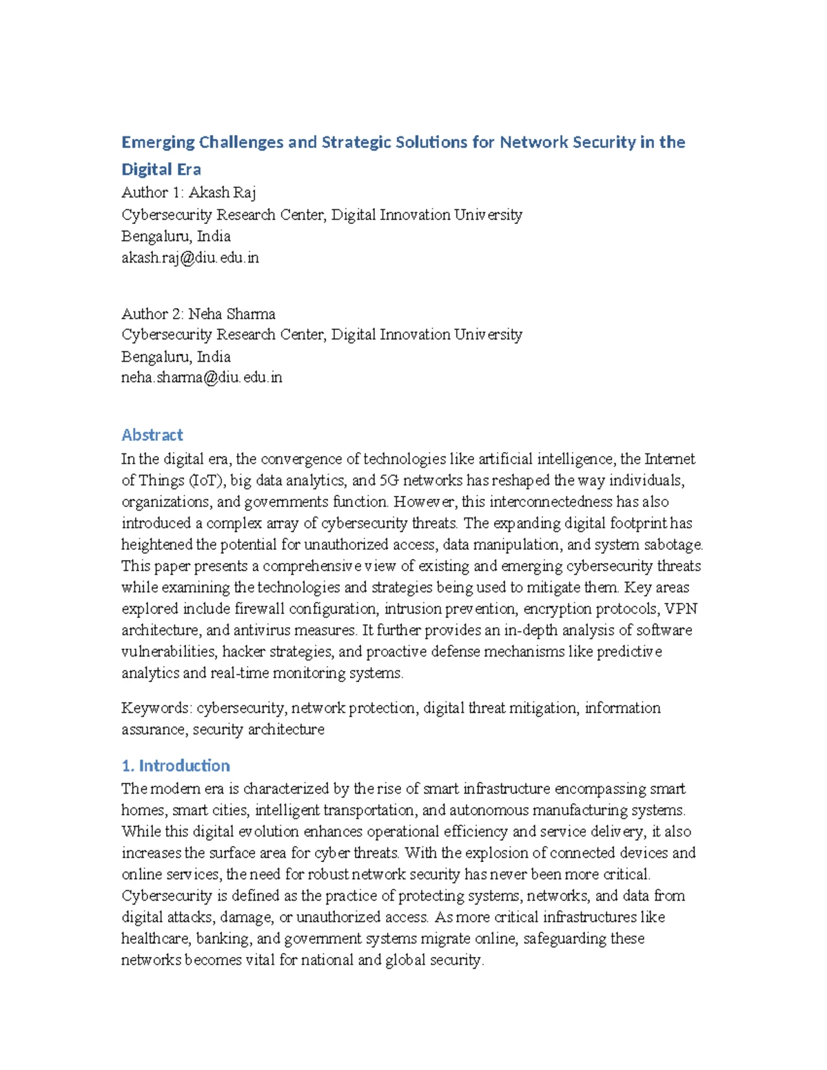 Network Security Report: Emerging Challenges & Solutions in ...