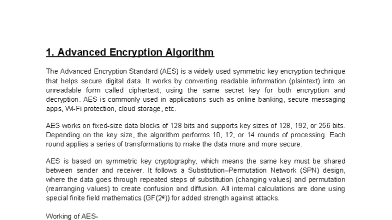 Cryptography Assignment: Advanced Encryption Techniques and HMAC - Studocu