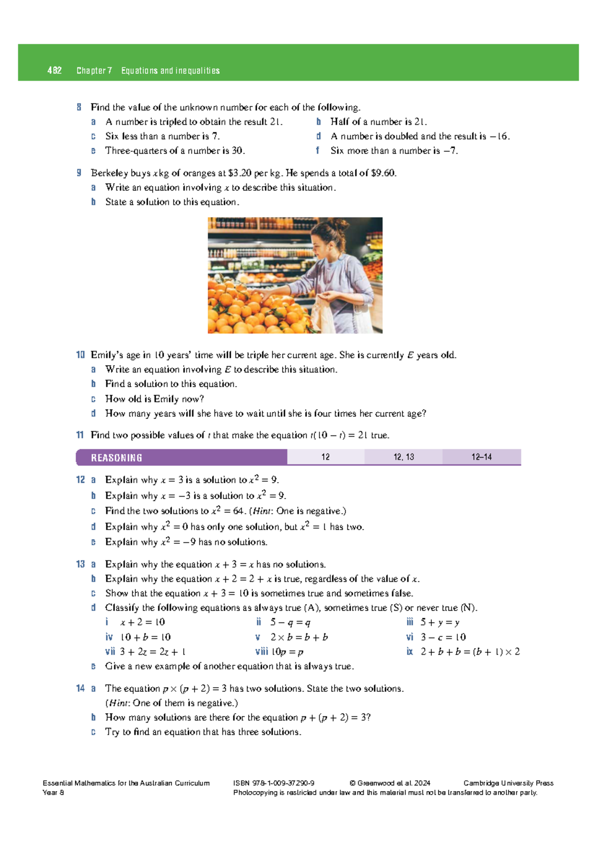 Practice Questions on Equations and Inequalities - Year 8 Math - Studocu