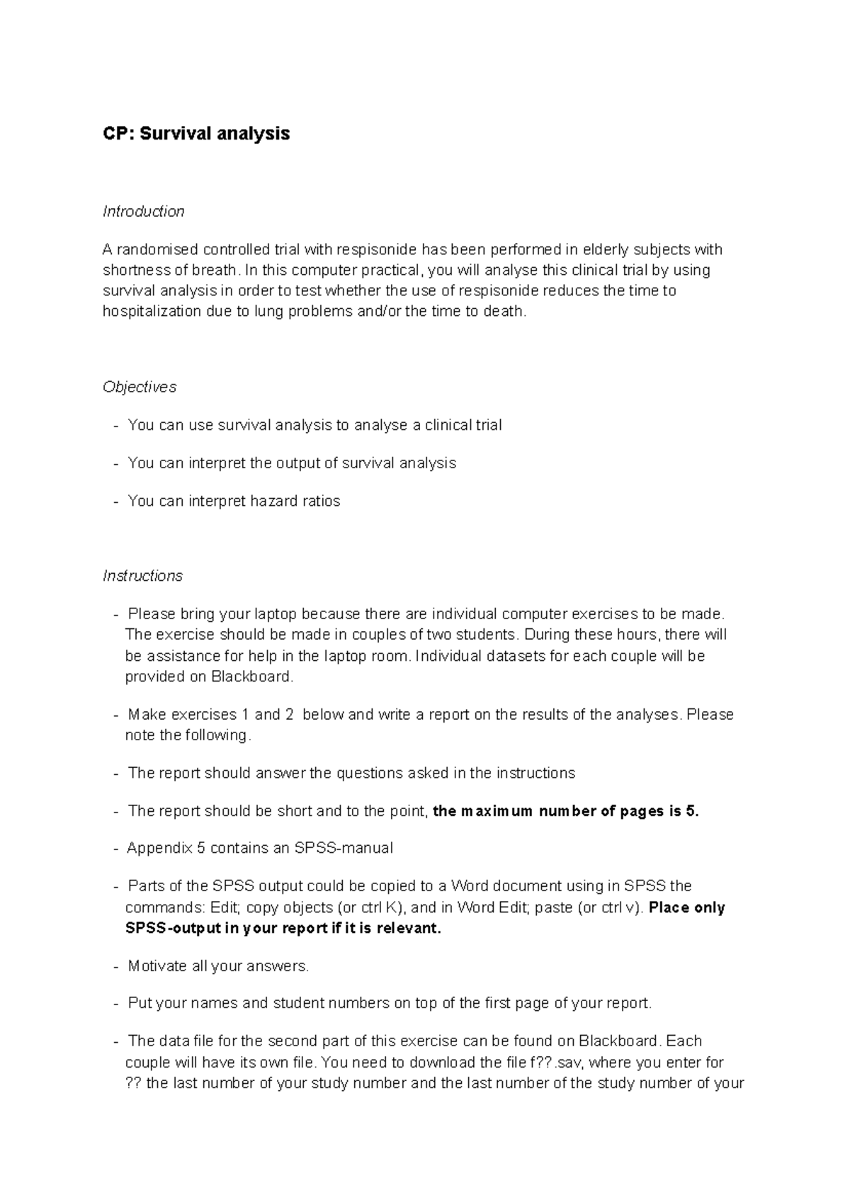 CP: Practical Guide to Survival Analysis in Clinical Trials - Studeersnel