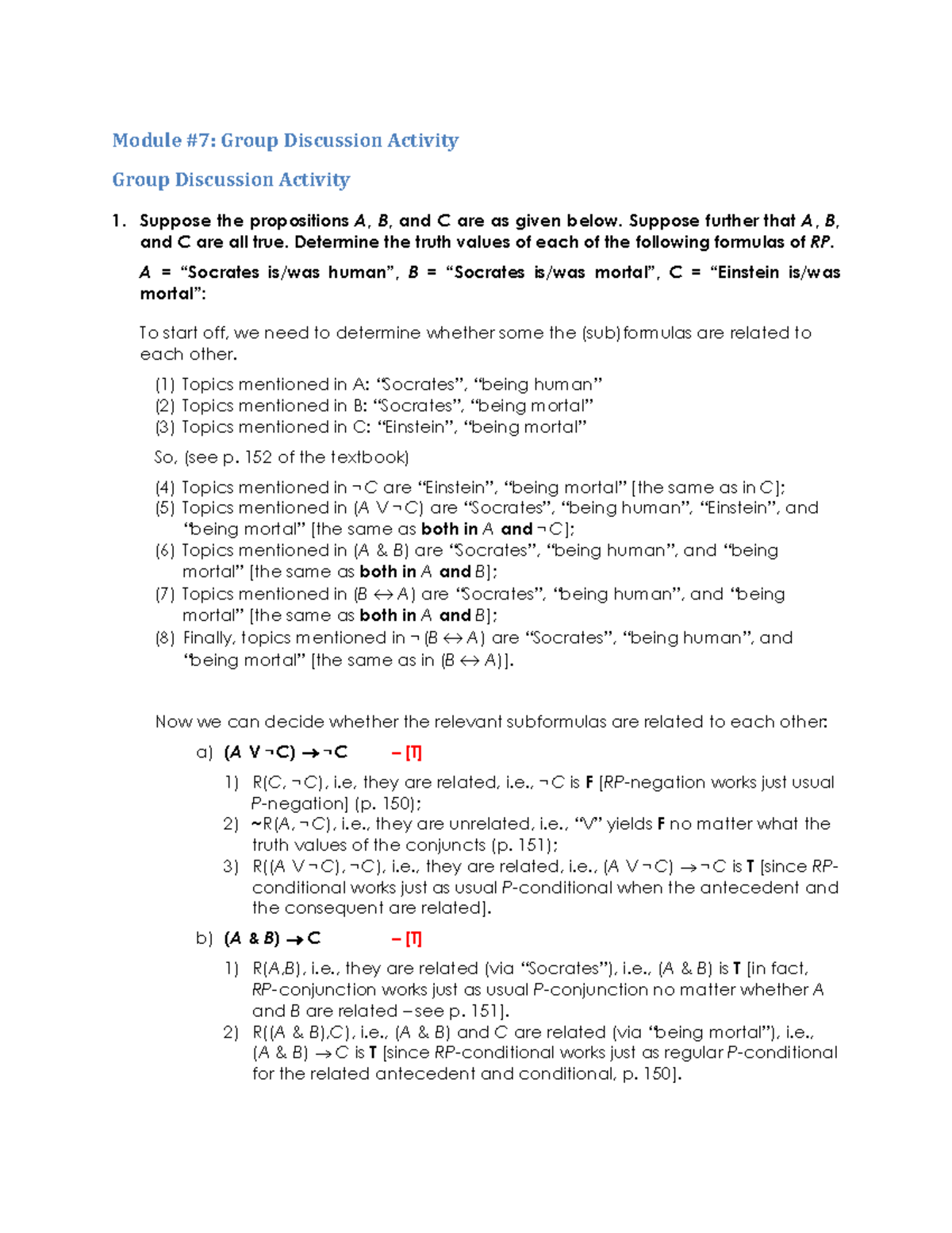 Module+7+Discussion+Activity+Answer+Key - Module #7: Group Discussion ...