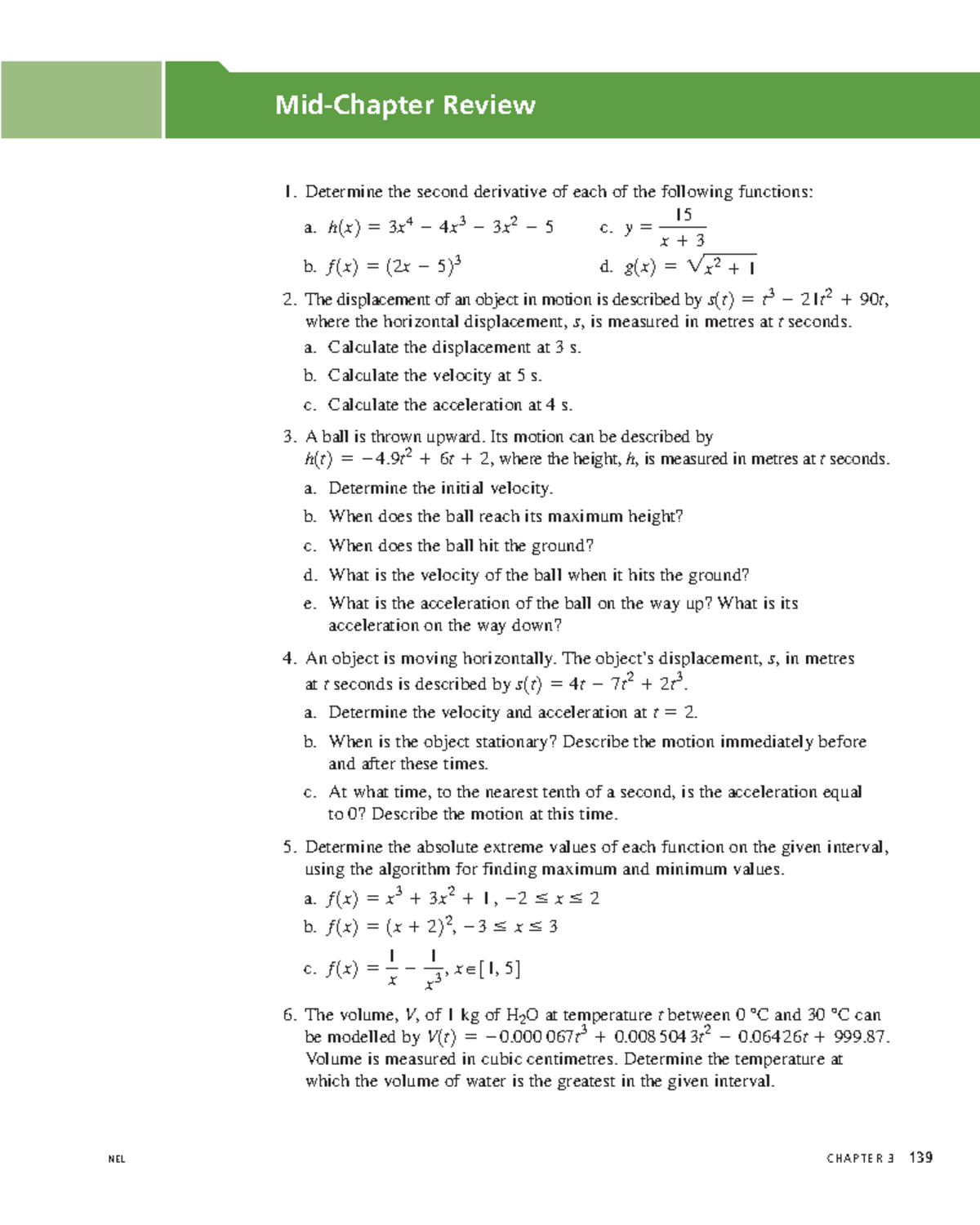 UNIT 3 QUIZ Review - n Elson - NEL Mid-Chapter Review Determine the ...