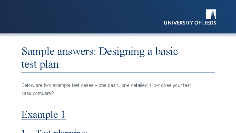 Foundations of Software Testing (FST 101): Basic Test Plan Examples ...