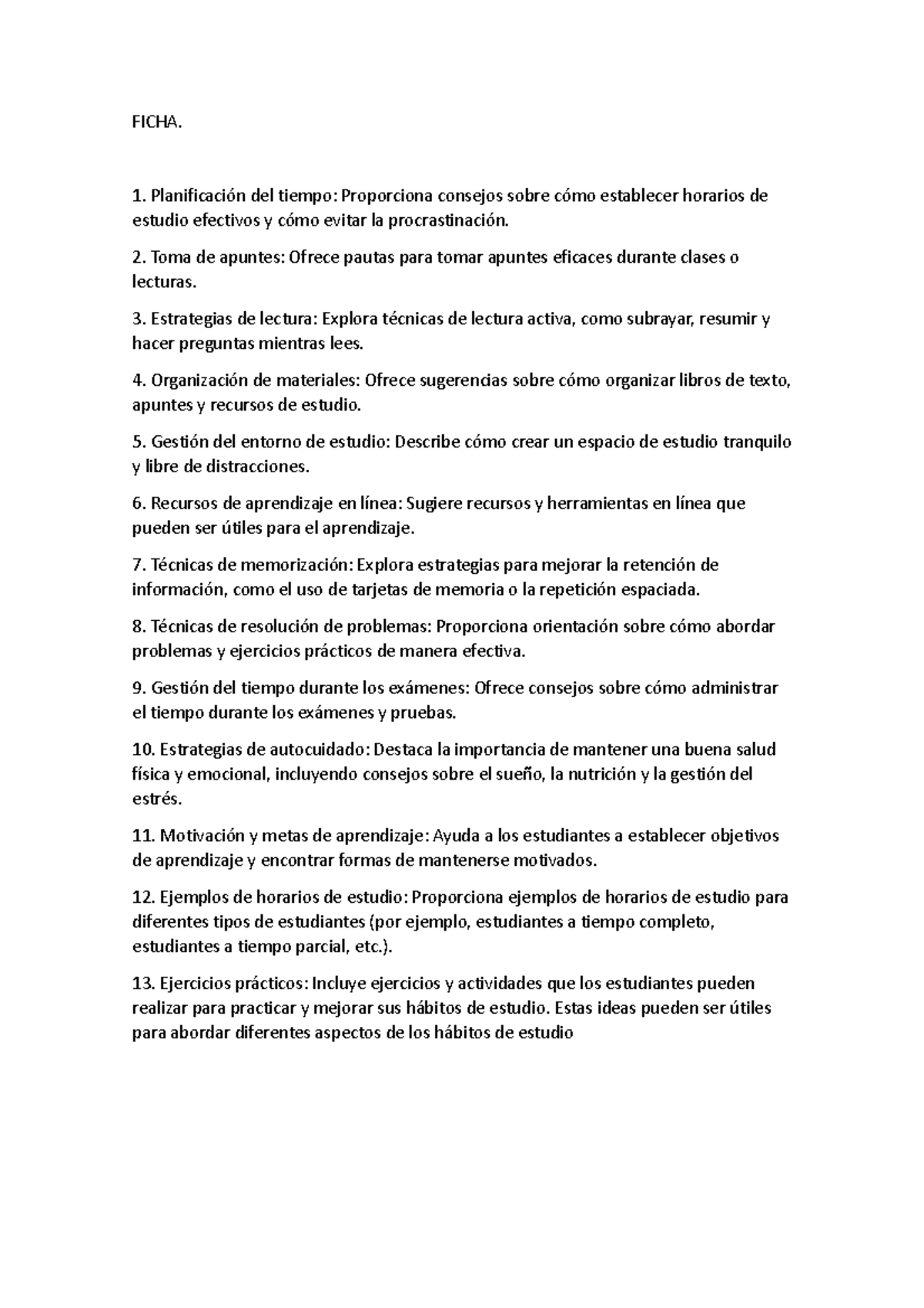 Guía de Estudio: Estrategias de Aprendizaje y Organización - Studocu