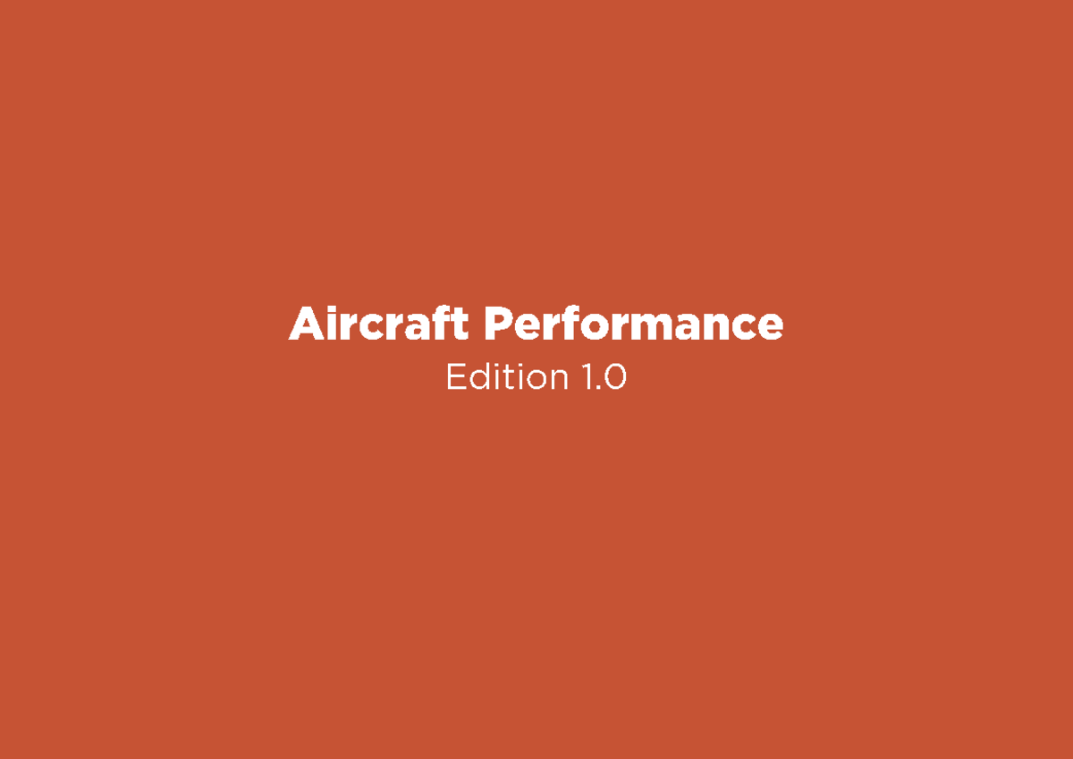 Aircraft Performance Key Notes for CS25 and CS23 Requirements - Studocu