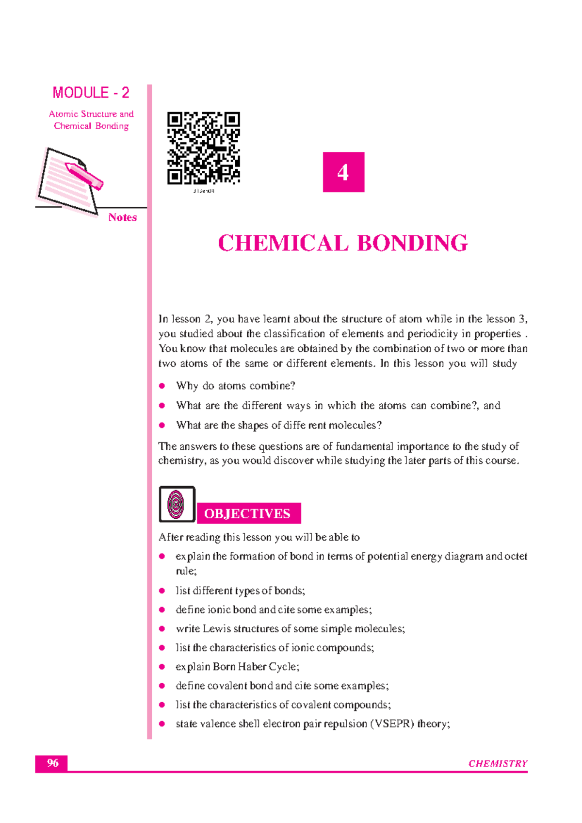 313 Chemistry Eng Lesson 4 - Notes CHEMISTRY MODULE - 2 Chemical ...