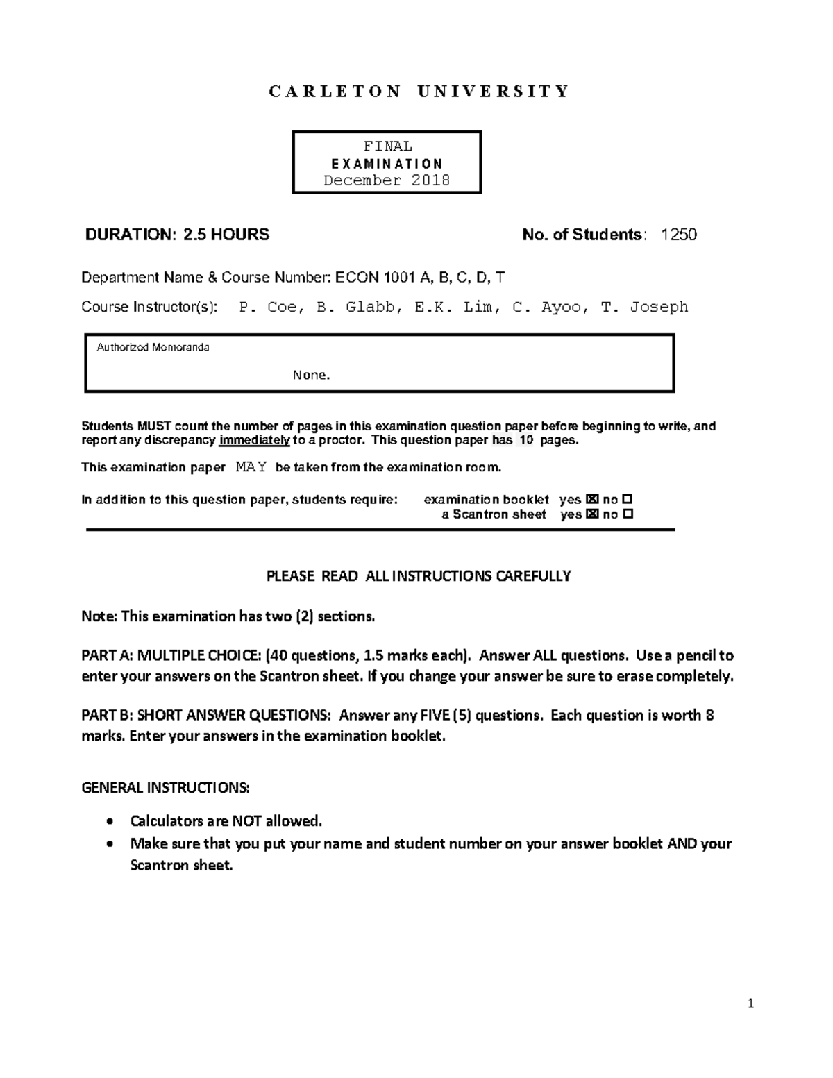 Final Exam Practice Questions for Microeconomics ECON1001 - Studocu