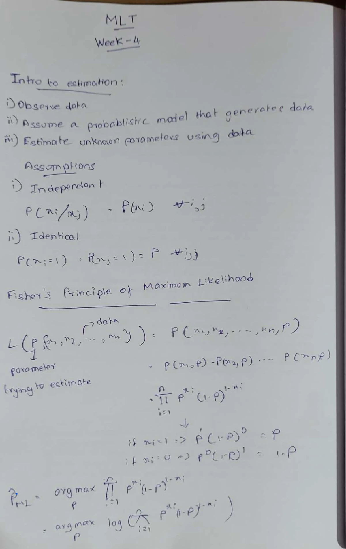 MLF 101 Week 1 Lecture Notes on Model Classification and Learning - Studocu