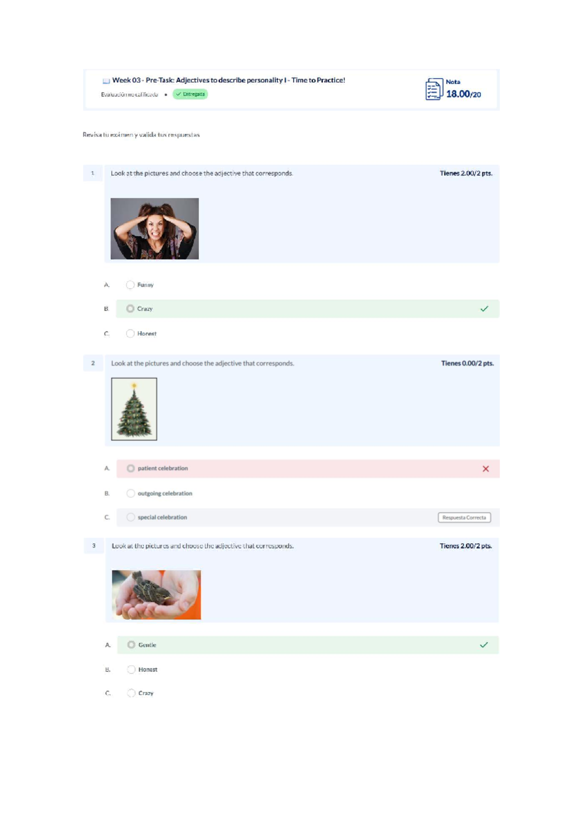 Week 03 - Adjectives to Describe Personality I: Practice Tasks - Studocu