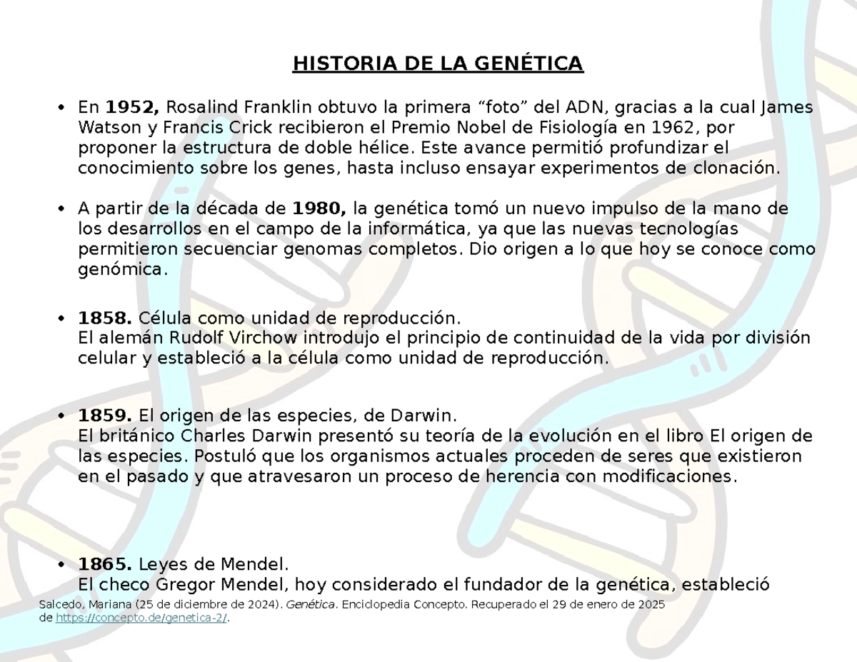 Historia De La Genetica Pdf Unam