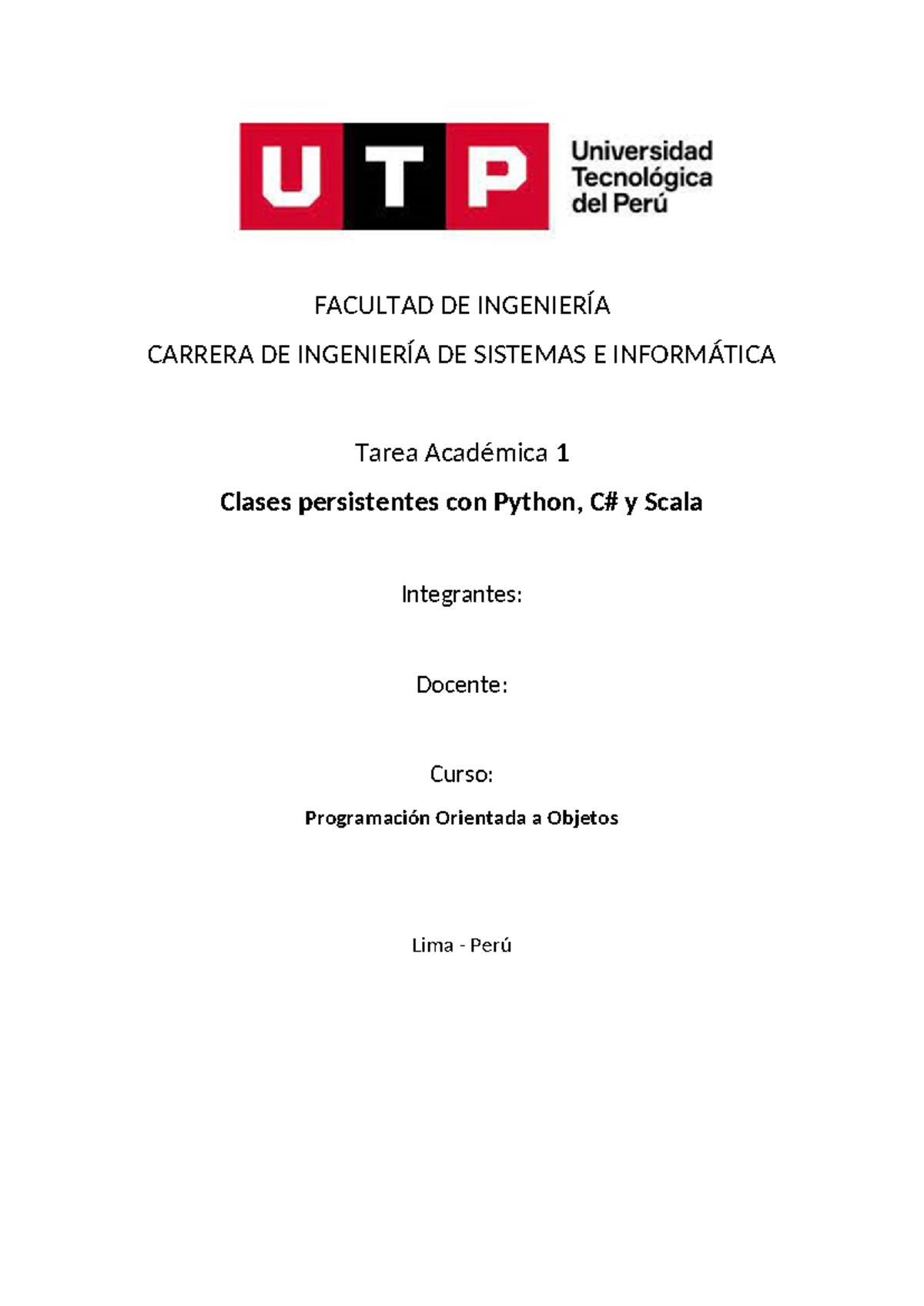 Tarea Académica 1: Clases Persistentes en Python, C# y Scala ...