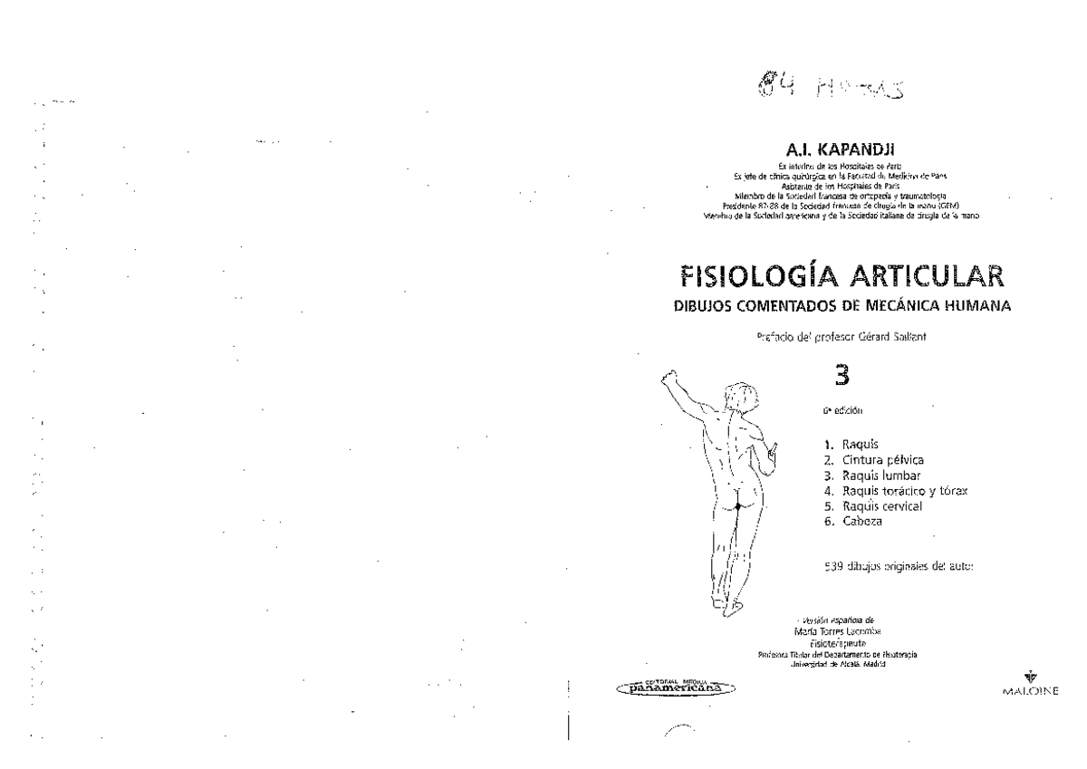 Fisiología Articular Tomo 3 - Comentarios y Nuevas Ediciones (Kapandji