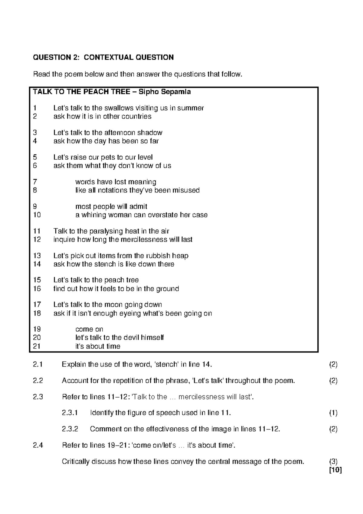 Unseen Poetry Homework Pack 1 2026: Contextual Questions & Analysis ...