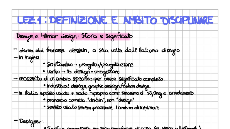 LEZ.1: Definizione e Ambito Disciplinare del Design e Interior Design ...